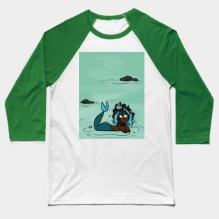 Blue Mermaid Baseball T-Shirt